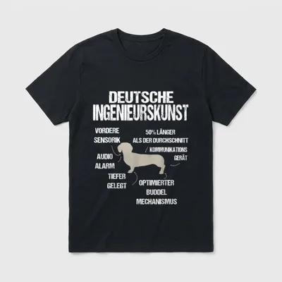 Lustiges Dackel Deutscher Dackel Hundebesitzer T-Shirt – Klassisches T-Shirt in Schwarz