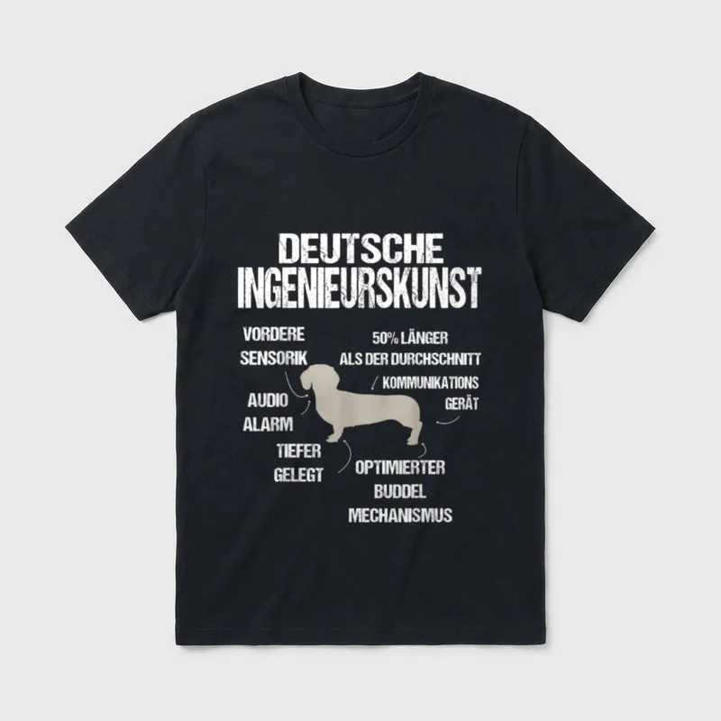Lustiges Dackel Deutscher Dackel Hundebesitzer T-Shirt – Klassisches T-Shirt in Schwarz