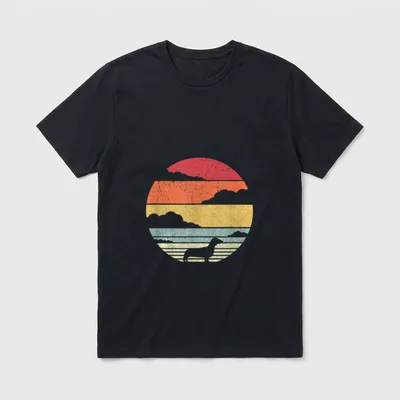 im Dackel-Stil T-Shirt – Klassisches T-Shirt in Schwarz