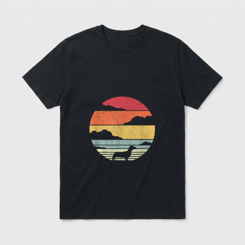 im Dackel-Stil T-Shirt – Klassisches T-Shirt in Schwarz