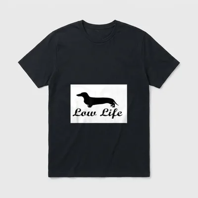 Dackel Low Life Daschund T-Shirt – Klassisches T-Shirt in Schwarz