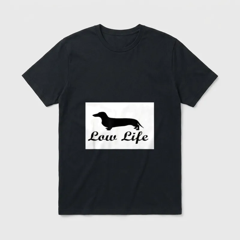 Dackel Low Life Daschund T-Shirt – Klassisches T-Shirt in Schwarz