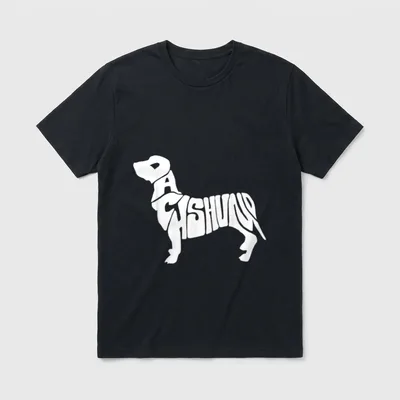 Dachshund T T-Shirt – Klassisches T-Shirt in Schwarz
