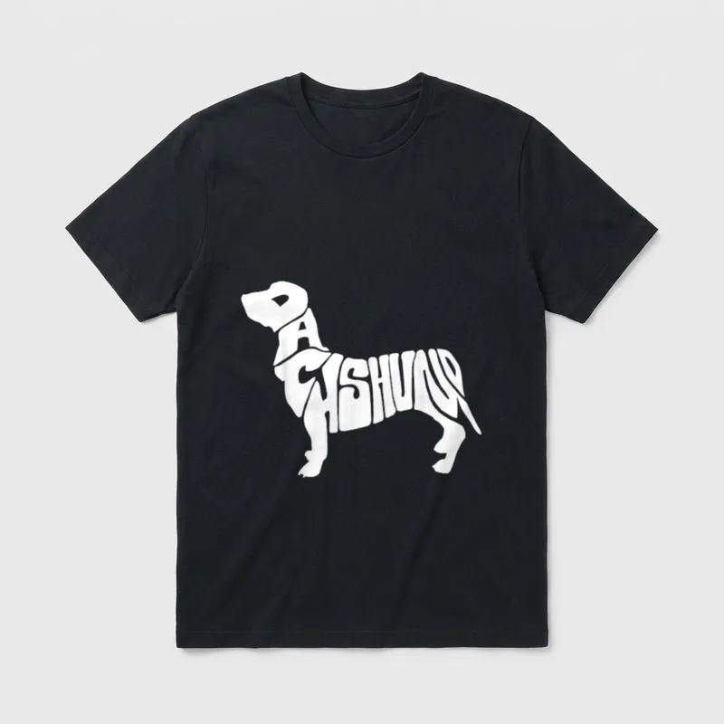 Dachshund T T-Shirt – Klassisches T-Shirt in Schwarz