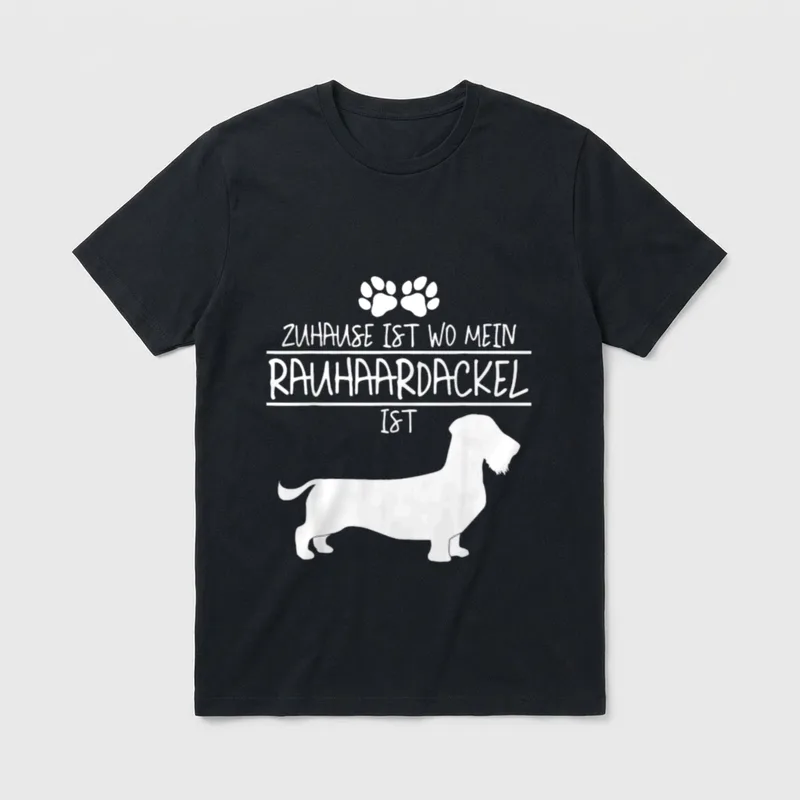 Rauhaardackel Hund Spruch T-Shirt – Klassisches T-Shirt in Schwarz