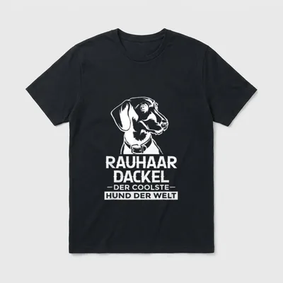 Rauhaardackel Coolster Hund Hundehalter T-Shirt – Klassisches T-Shirt in Schwarz