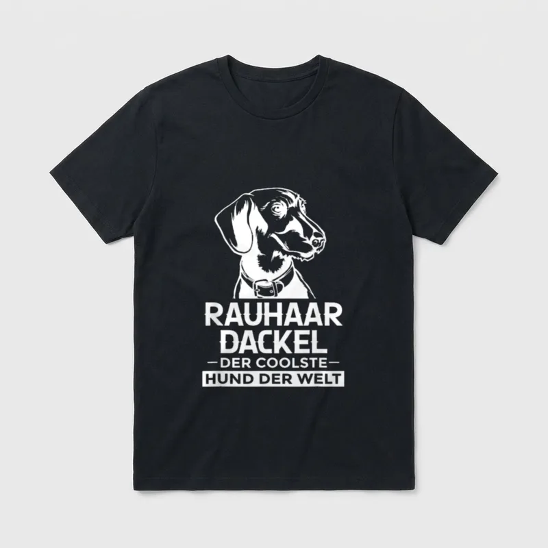 Rauhaardackel Coolster Hund Hundehalter T-Shirt – Klassisches T-Shirt in Schwarz