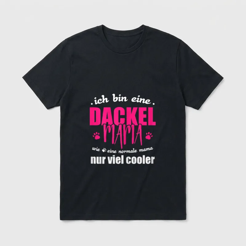 Coole Dackel Mama Rauhaardackel T-Shirt – Klassisches T-Shirt in Schwarz