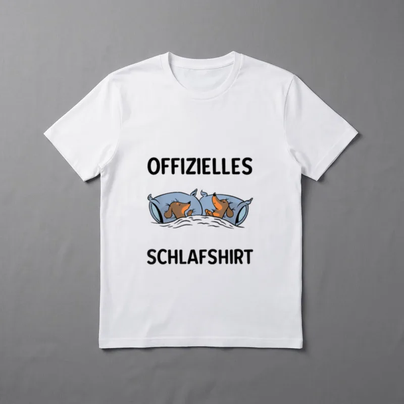 Offizielles Schlafshirt Dackel Hund T-Shirt 0486 – Klassisches T-Shirt in Schwarz