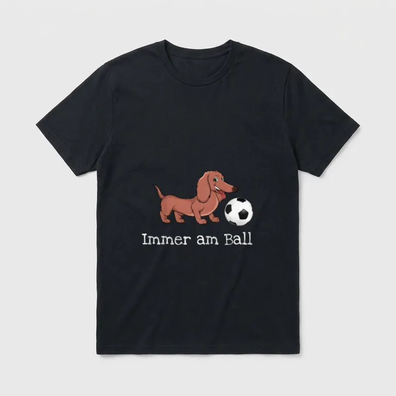 Niedlicher Dackel T-Shirt – Klassisches T-Shirt in Schwarz