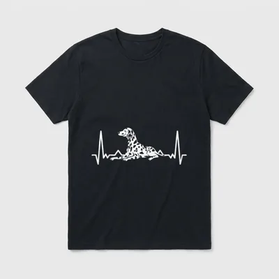 Hundebesitzer Hunde EKG Herzschlag T-Shirt – Klassisches T-Shirt in Schwarz