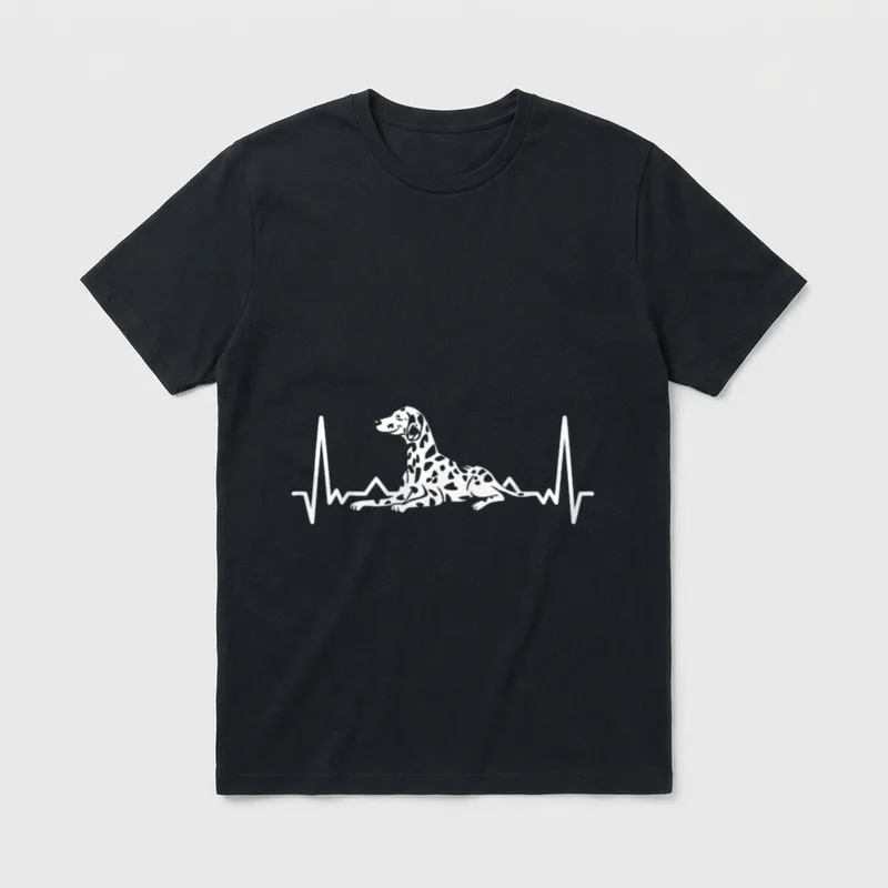 Hundebesitzer Hunde EKG Herzschlag T-Shirt – Klassisches T-Shirt in Schwarz