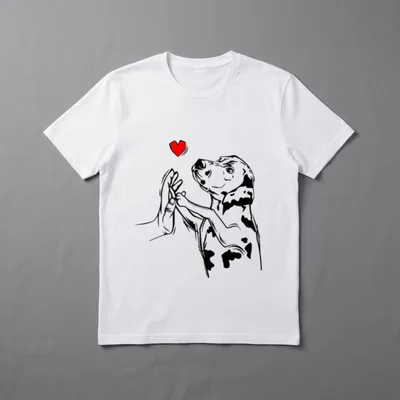 Dalmatiner Liebe Frauchen Hunde T-Shirt – Klassisches T-Shirt in Schwarz