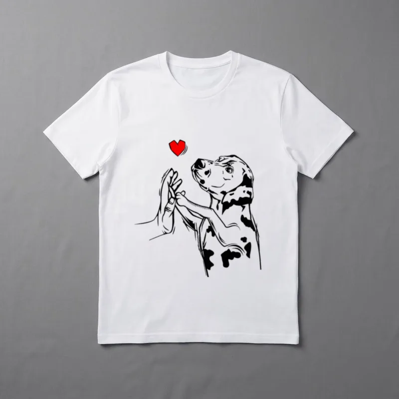 Dalmatiner Liebe Frauchen Hunde T-Shirt – Klassisches T-Shirt in Schwarz