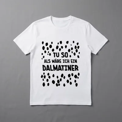 Lustiges tu so Dalmatiner T-Shirt – Klassisches T-Shirt in Schwarz