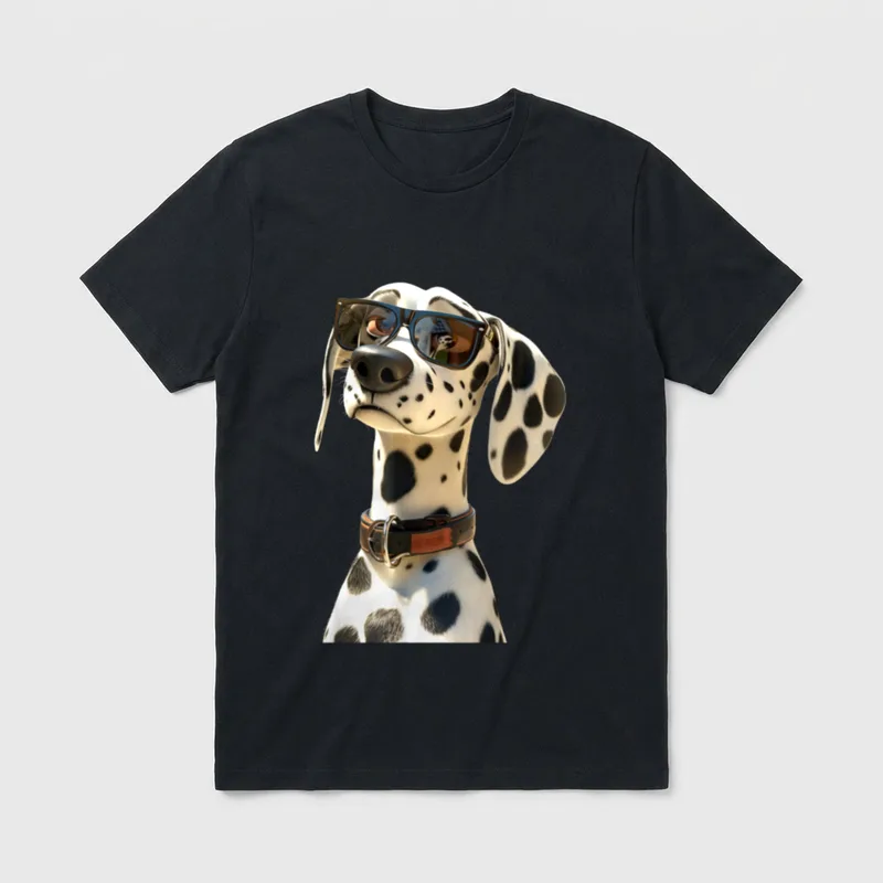 Dalmatiner mit Sonnenbrille Hunde T-Shirt – Klassisches T-Shirt in Schwarz