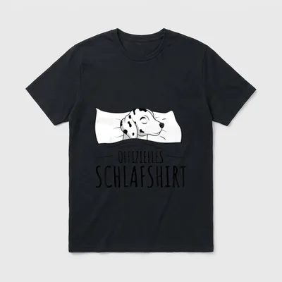 Offizielles Schlafshirt Schlafanzug Dalmatiner T-Shirt – Klassisches T-Shirt in Schwarz