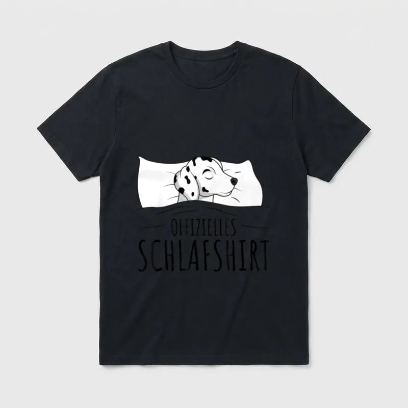 Offizielles Schlafshirt Schlafanzug Dalmatiner T-Shirt – Klassisches T-Shirt in Schwarz