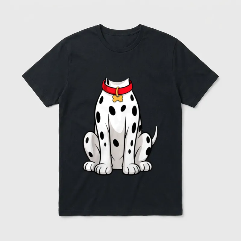 Dalmatinerhemd für Erwachsene Dalmatiner-Kostüm T-Shirt – Klassisches T-Shirt in Schwarz