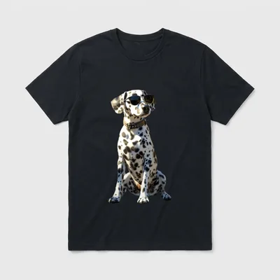 Dalmatiner mit Sonnenbrille Hunde Ich T-Shirt – Klassisches T-Shirt in Schwarz