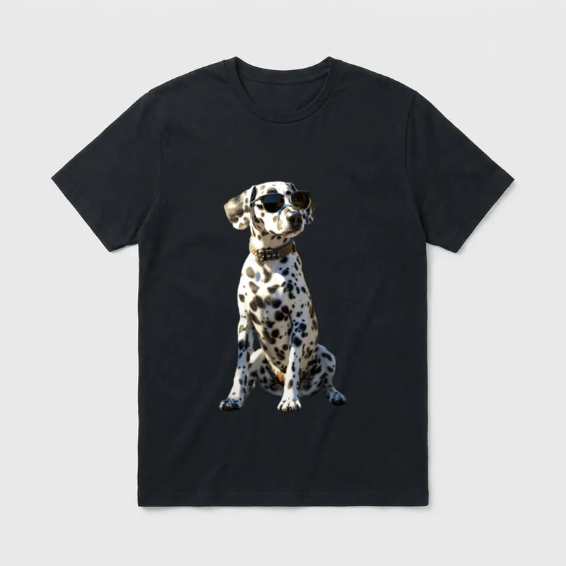 Dalmatiner mit Sonnenbrille Hunde Ich T-Shirt – Klassisches T-Shirt in Schwarz