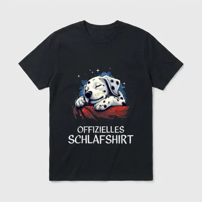 Offizielles Schlafshirt Dalmatiner Nachthemd T-Shirt – Klassisches T-Shirt in Schwarz