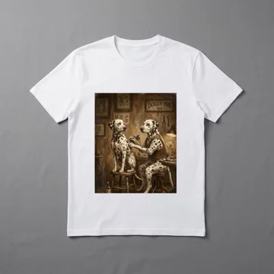 Dalmatiner-Hundetattoo-Künstler T-Shirt – Klassisches T-Shirt in Schwarz