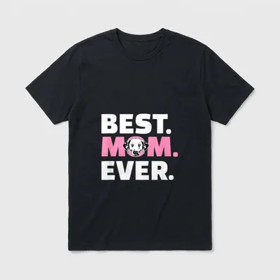 Dalmatiner Mama T-Shirt – Klassisches T-Shirt in Schwarz