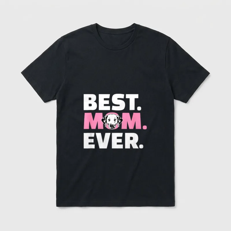 Dalmatiner Mama T-Shirt – Klassisches T-Shirt in Schwarz