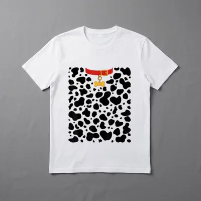 Dalmatiner Hundekostüm Erwachsene Dalmatiner T-Shirt – Klassisches T-Shirt in Schwarz