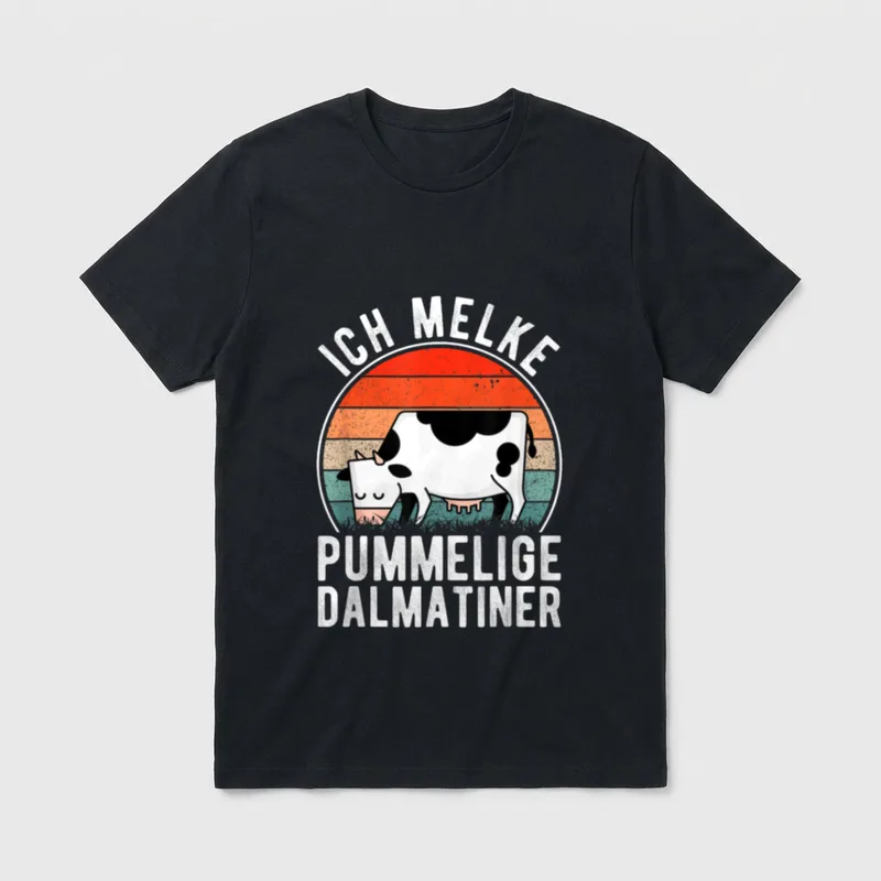 Kuh Rind Kühe melken T-Shirt – Klassisches T-Shirt in Schwarz