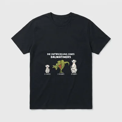 Die Entwicklung Eines Dalmatiners T-Shirt – Klassisches T-Shirt in Schwarz