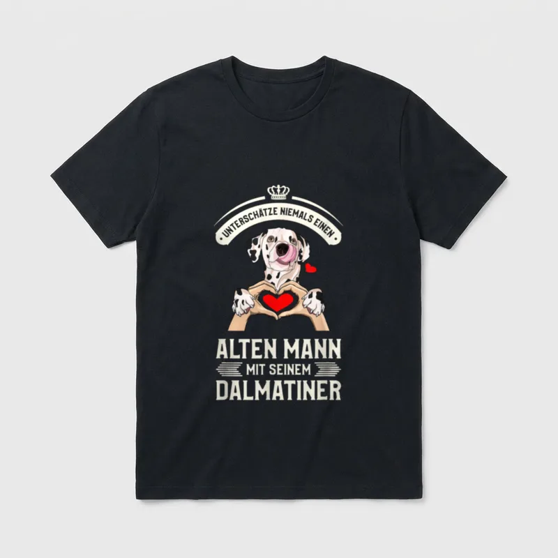 Die Mit Dem Dalmatiner T-Shirt 0039 – Klassisches T-Shirt in Schwarz