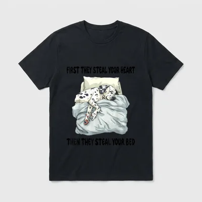 Dalmatiner Schlafpyjama Nachthemd T-Shirt – Klassisches T-Shirt in Schwarz