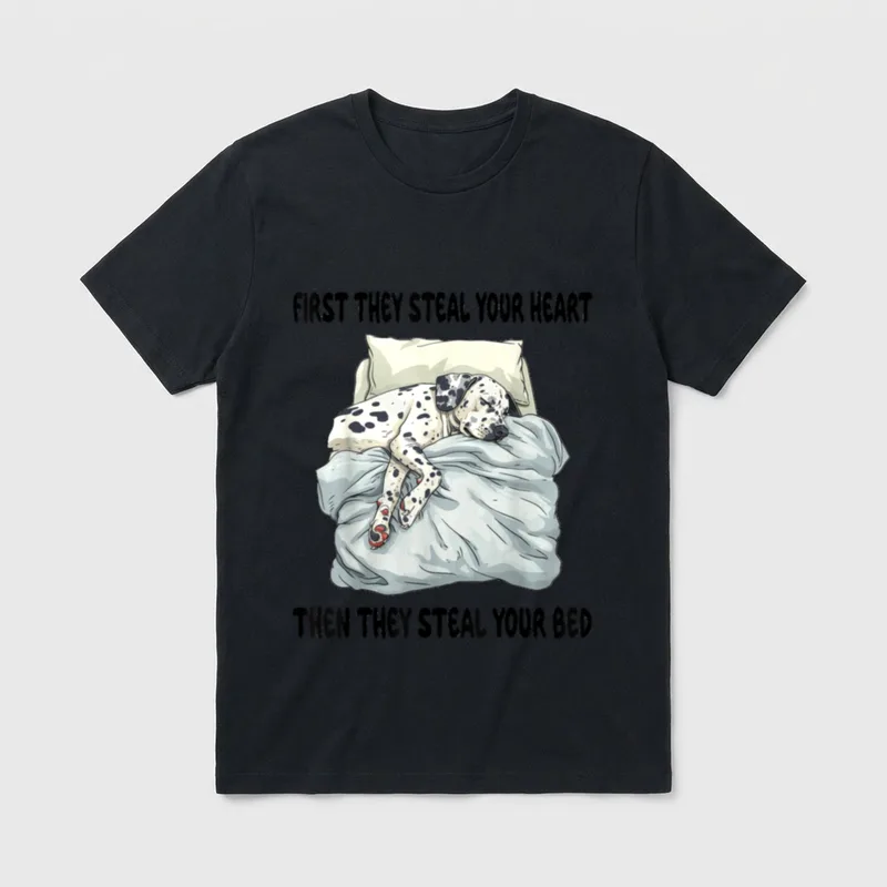 Dalmatiner Schlafpyjama Nachthemd T-Shirt – Klassisches T-Shirt in Schwarz