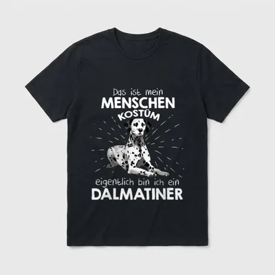 Mein Menschen Kostüm Bin Dalmatiner T-Shirt – Klassisches T-Shirt in Schwarz