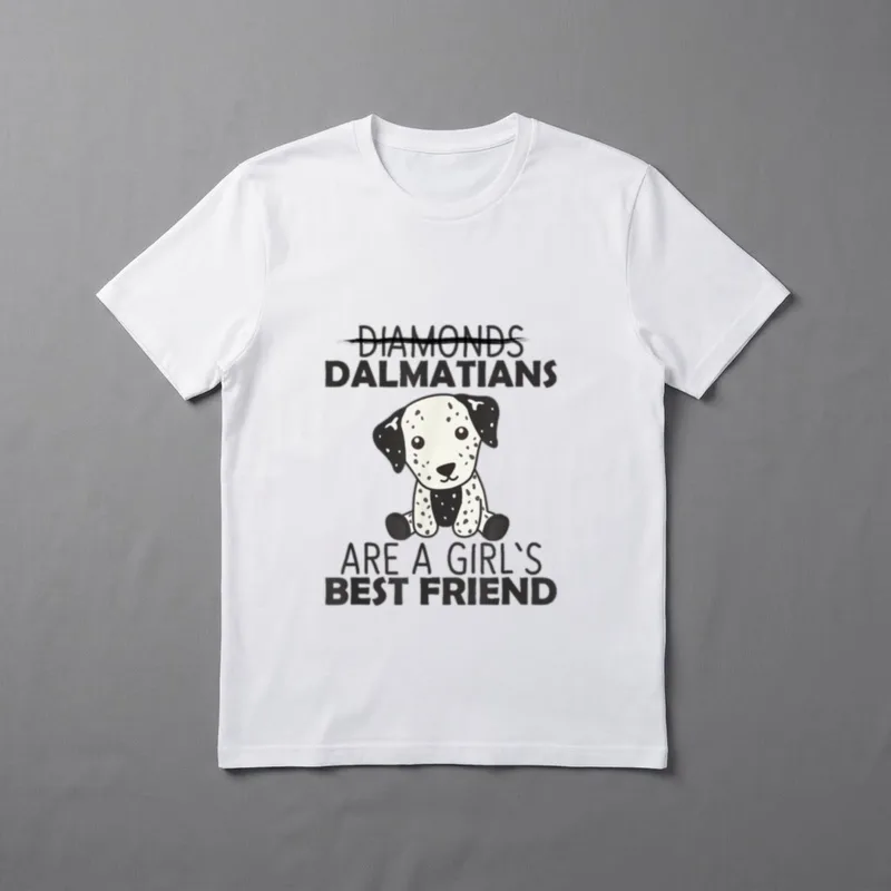 Dalmatiner Mädchen Beste Freund T-Shirt – Klassisches T-Shirt in Schwarz
