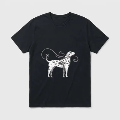 Dalmatiner Liebe zum Valentinstag T-Shirt – Klassisches T-Shirt in Schwarz