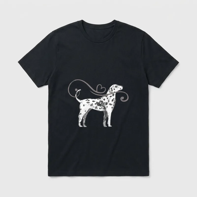 Dalmatiner Liebe zum Valentinstag T-Shirt – Klassisches T-Shirt in Schwarz