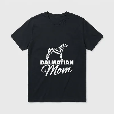 Dalmatiner Mama T-Shirt 0050 – Klassisches T-Shirt in Schwarz