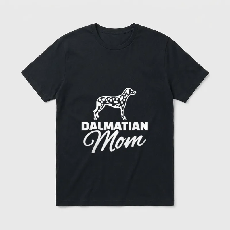 Dalmatiner Mama T-Shirt 0050 – Klassisches T-Shirt in Schwarz