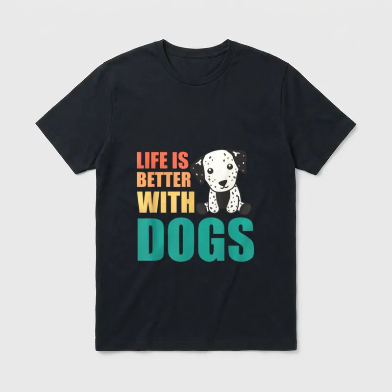 Das leben ist besser T-Shirt 0051 – Klassisches T-Shirt in Schwarz