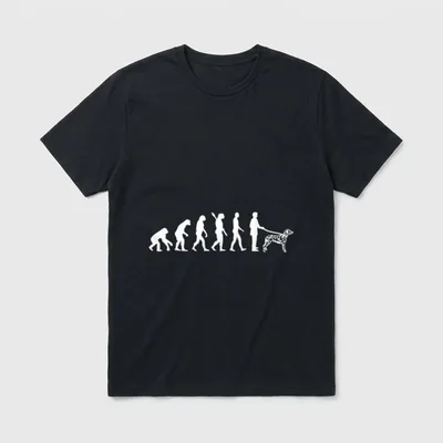 Evolution Dalmatiner T-Shirt – Klassisches T-Shirt in Schwarz
