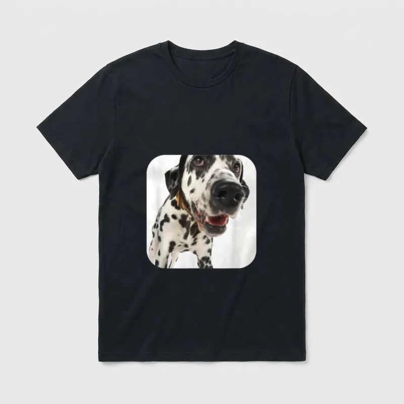 Dalmatiner T-Shirt 0072 – Klassisches T-Shirt in Schwarz