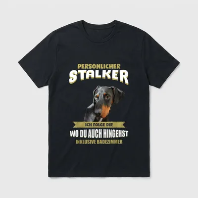 Dobermann T-Shirt Herren – Klassisches T-Shirt in Schwarz