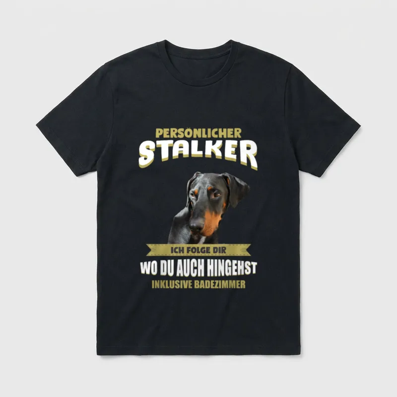 Dobermann T-Shirt Herren – Klassisches T-Shirt in Schwarz