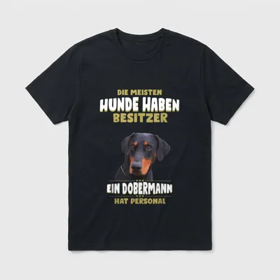 Dobermann Dobermann Hund T-Shirt – Klassisches T-Shirt in Schwarz