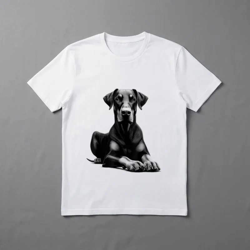 MyAnimal Cooler Dobermann T-Shirt – Klassisches T-Shirt in Schwarz