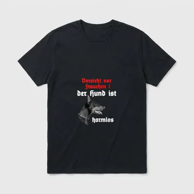 Hunde Sprüche für mit Dobermann T-Shirt – Klassisches T-Shirt in Schwarz
