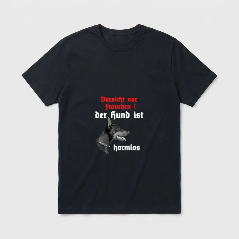 Hunde Sprüche für mit Dobermann T-Shirt – Klassisches T-Shirt in Schwarz